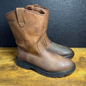 Wolverine Floorhand W04727 Brown Leather Wellington Work Boots Mens 9M